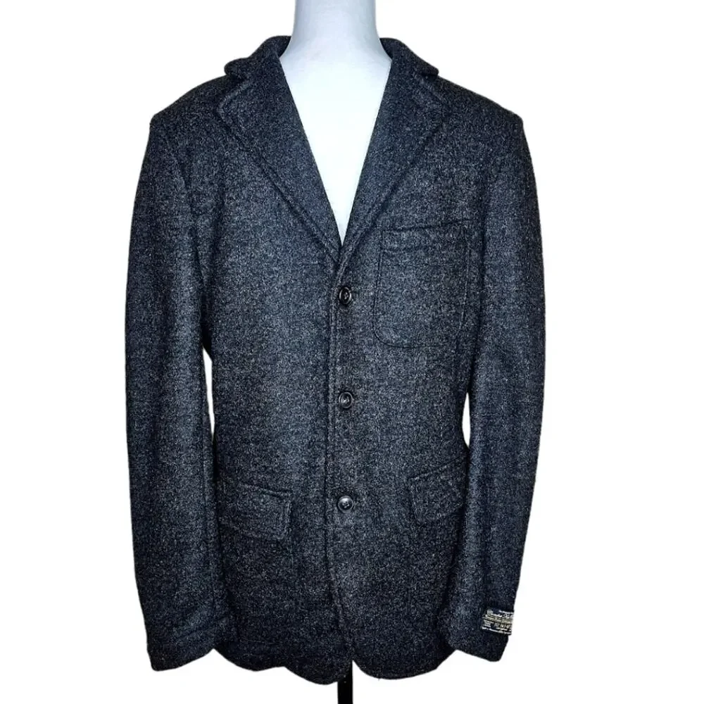1st‎ PAT-RN Comfort Knit Blazer Wool Gray Size S